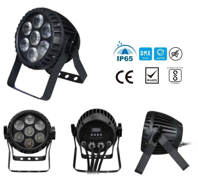 7x 6W RGBW IP65 Led Par